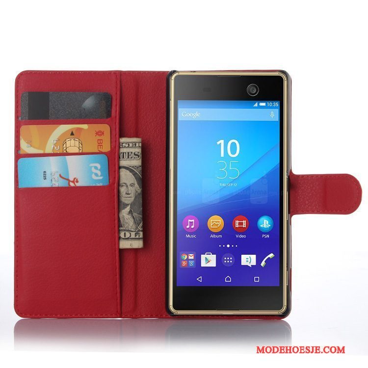 Hoesje Sony Xperia M5 Dual Leer Telefoon, Hoes Sony Xperia M5 Dual Bescherming