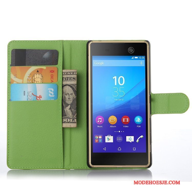 Hoesje Sony Xperia M5 Dual Leer Telefoon, Hoes Sony Xperia M5 Dual Bescherming