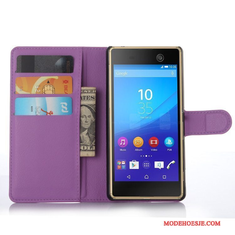 Hoesje Sony Xperia M5 Dual Leer Telefoon, Hoes Sony Xperia M5 Dual Bescherming