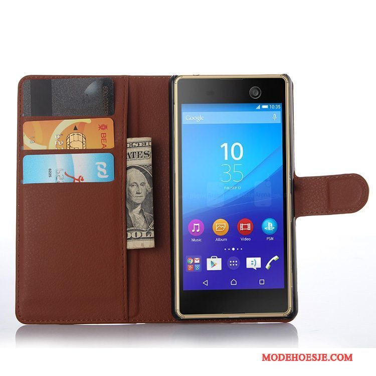 Hoesje Sony Xperia M5 Dual Leer Telefoon, Hoes Sony Xperia M5 Dual Bescherming