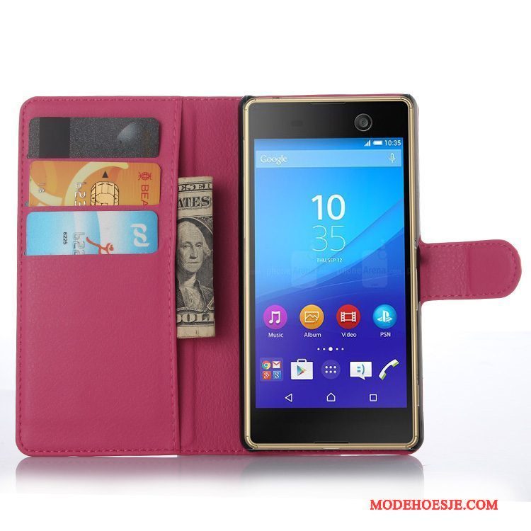 Hoesje Sony Xperia M5 Dual Leer Telefoon, Hoes Sony Xperia M5 Dual Bescherming