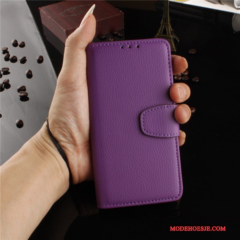 Hoesje Sony Xperia M5 Dual Zacht Anti-falltelefoon, Hoes Sony Xperia M5 Dual Folio Purper