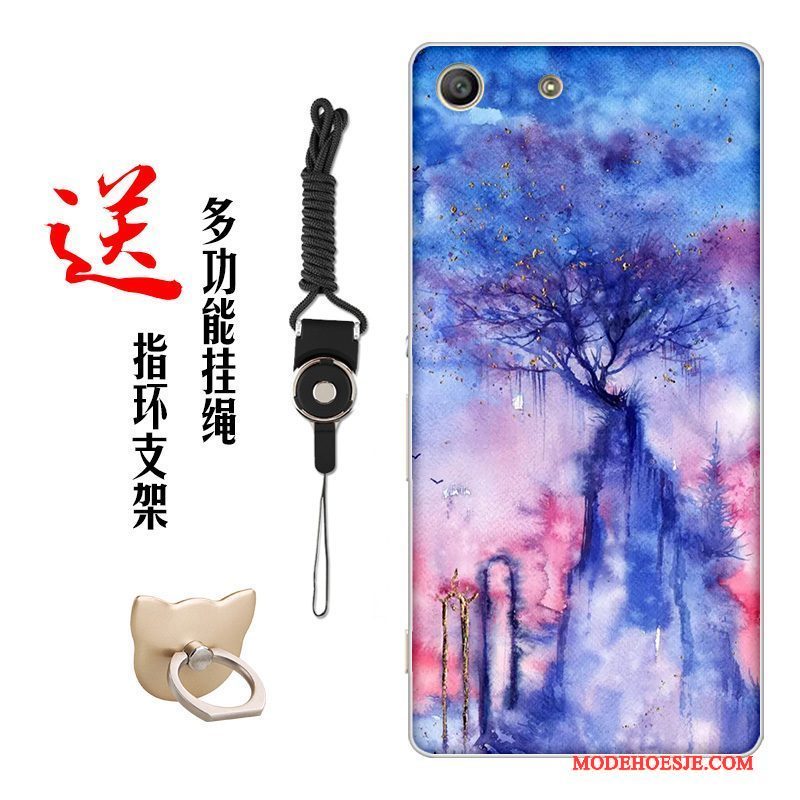 Hoesje Sony Xperia M5 Dual Zacht Chinese Stijltelefoon, Hoes Sony Xperia M5 Dual Siliconen Bloemen Pas