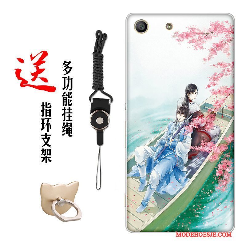 Hoesje Sony Xperia M5 Dual Zacht Chinese Stijltelefoon, Hoes Sony Xperia M5 Dual Siliconen Bloemen Pas