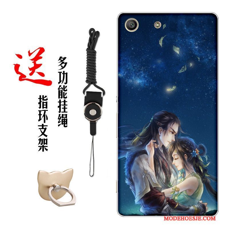 Hoesje Sony Xperia M5 Dual Zacht Chinese Stijltelefoon, Hoes Sony Xperia M5 Dual Siliconen Bloemen Pas