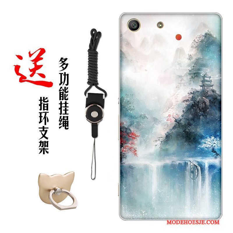 Hoesje Sony Xperia M5 Dual Zacht Chinese Stijltelefoon, Hoes Sony Xperia M5 Dual Siliconen Bloemen Pas