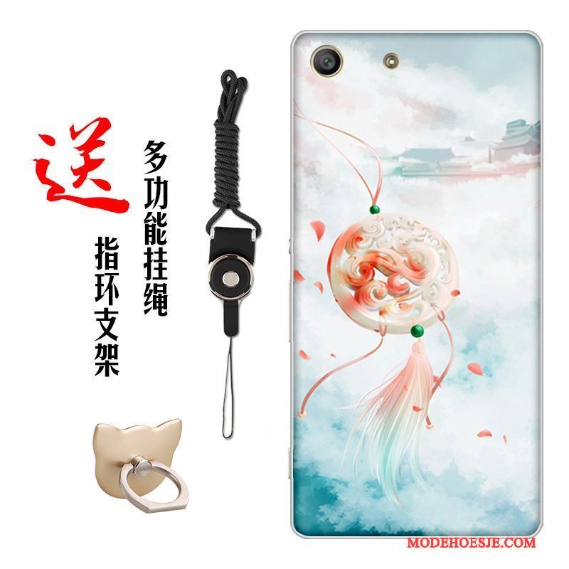 Hoesje Sony Xperia M5 Dual Zacht Chinese Stijltelefoon, Hoes Sony Xperia M5 Dual Siliconen Bloemen Pas