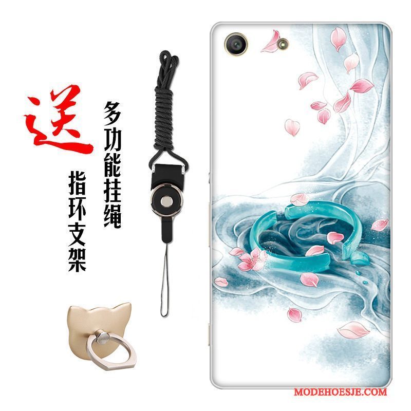 Hoesje Sony Xperia M5 Dual Zacht Chinese Stijltelefoon, Hoes Sony Xperia M5 Dual Siliconen Bloemen Pas