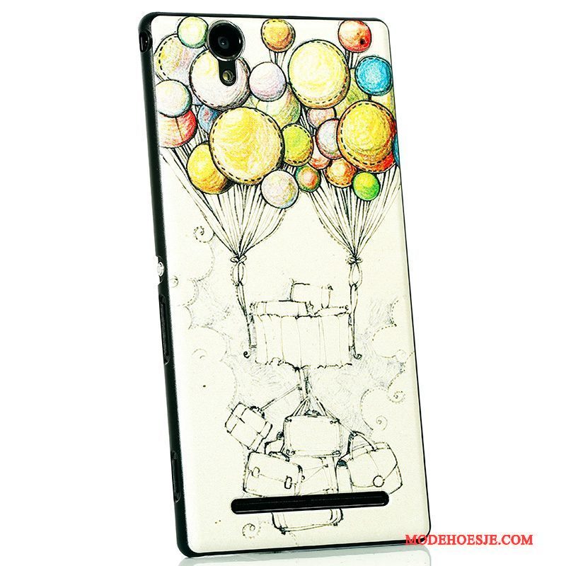 Hoesje Sony Xperia T2 Kleur Zwart Schrobben, Hoes Sony Xperia T2 Bescherming Telefoon Nieuw