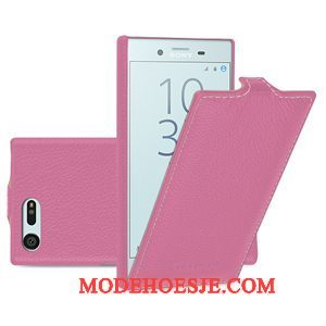 Hoesje Sony Xperia X Compact Leer Geeltelefoon, Hoes Sony Xperia X Compact Bescherming