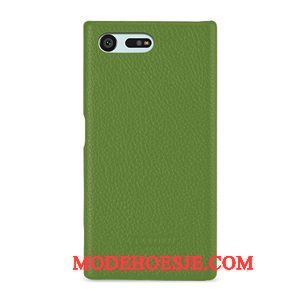 Hoesje Sony Xperia X Compact Leer Telefoon Antislip, Hoes Sony Xperia X Compact Bescherming Groen