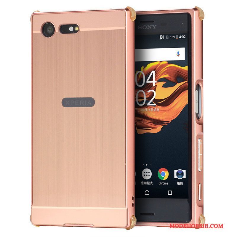 Hoesje Sony Xperia X Compact Metaal Telefoon Goud, Hoes Sony Xperia X Compact Bescherming Omlijsting Anti-fall