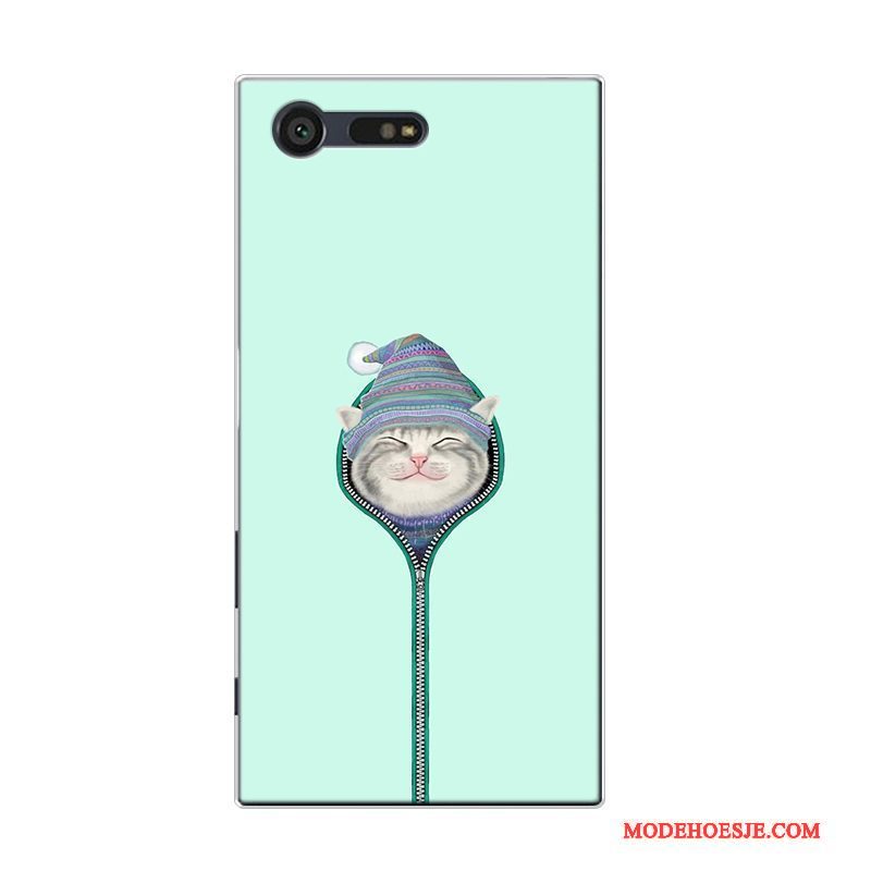 Hoesje Sony Xperia X Compact Zacht Anti-fall Hard, Hoes Sony Xperia X Compact Bescherming Doorzichtig Groen