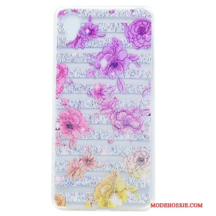Hoesje Sony Xperia X Performance Siliconen Telefoon Roze, Hoes Sony Xperia X Performance Bescherming Anti-fall Voor