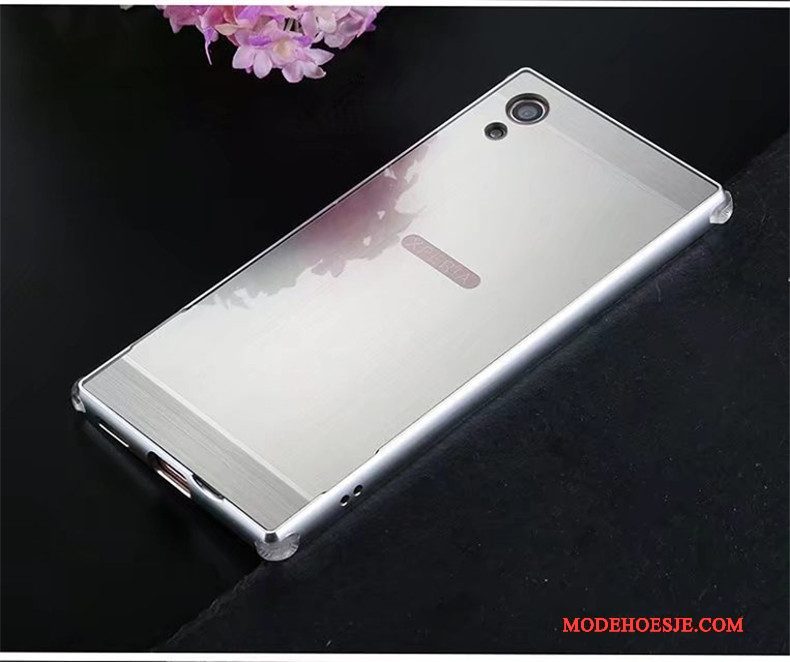 Hoesje Sony Xperia Xa Metaal Telefoon Achterklep, Hoes Sony Xperia Xa Bescherming Omlijsting Goud