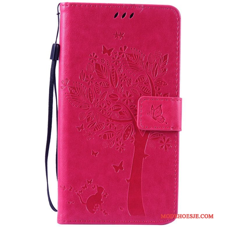 Hoesje Sony Xperia Xa Ultra Folio Anti-falltelefoon, Hoes Sony Xperia Xa Ultra Leer Roze