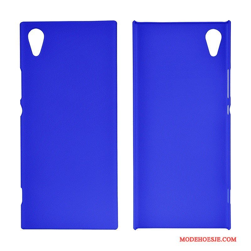 Hoesje Sony Xperia Xa1 Bescherming Hard Blauw, Hoes Sony Xperia Xa1 Telefoon Schrobben