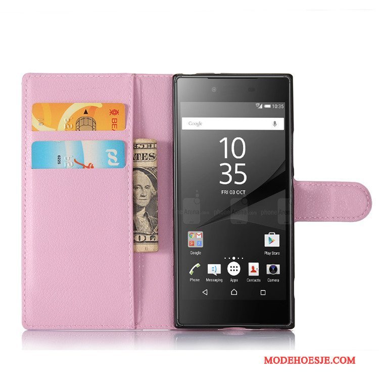 Hoesje Sony Xperia Xa1 Bescherming Rozetelefoon, Hoes Sony Xperia Xa1 Folio