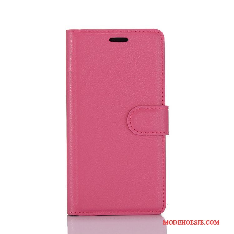 Hoesje Sony Xperia Xa1 Folio Kaart Roze, Hoes Sony Xperia Xa1 Leer