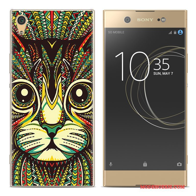 Hoesje Sony Xperia Xa1 Plus Siliconen Telefoon Rood, Hoes Sony Xperia Xa1 Plus Zacht