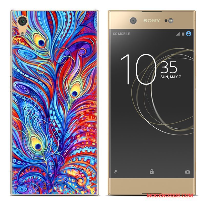 Hoesje Sony Xperia Xa1 Plus Siliconen Telefoon Rood, Hoes Sony Xperia Xa1 Plus Zacht