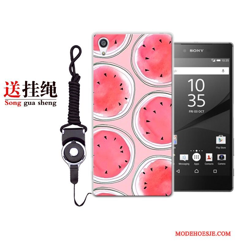 Hoesje Sony Xperia Xa1 Plus Zacht Persoonlijktelefoon, Hoes Sony Xperia Xa1 Plus Spotprent Anti-fall Rood