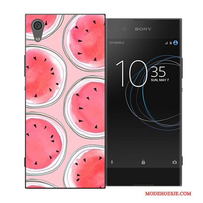 Hoesje Sony Xperia Xa1 Spotprent Hard Persoonlijk, Hoes Sony Xperia Xa1 Bescherming Telefoon Blauw