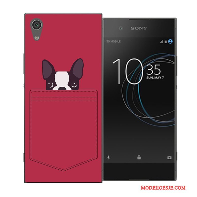 Hoesje Sony Xperia Xa1 Spotprent Hard Persoonlijk, Hoes Sony Xperia Xa1 Bescherming Telefoon Blauw