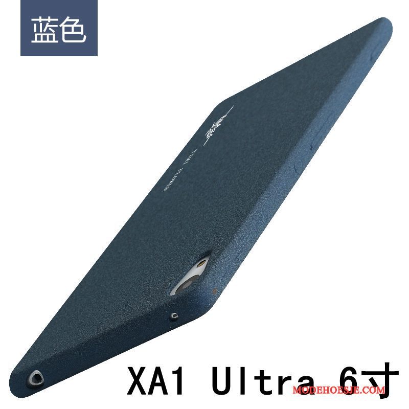 Hoesje Sony Xperia Xa1 Ultra Zacht Anti-fall Rood, Hoes Sony Xperia Xa1 Ultra Bescherming Schrobbentelefoon