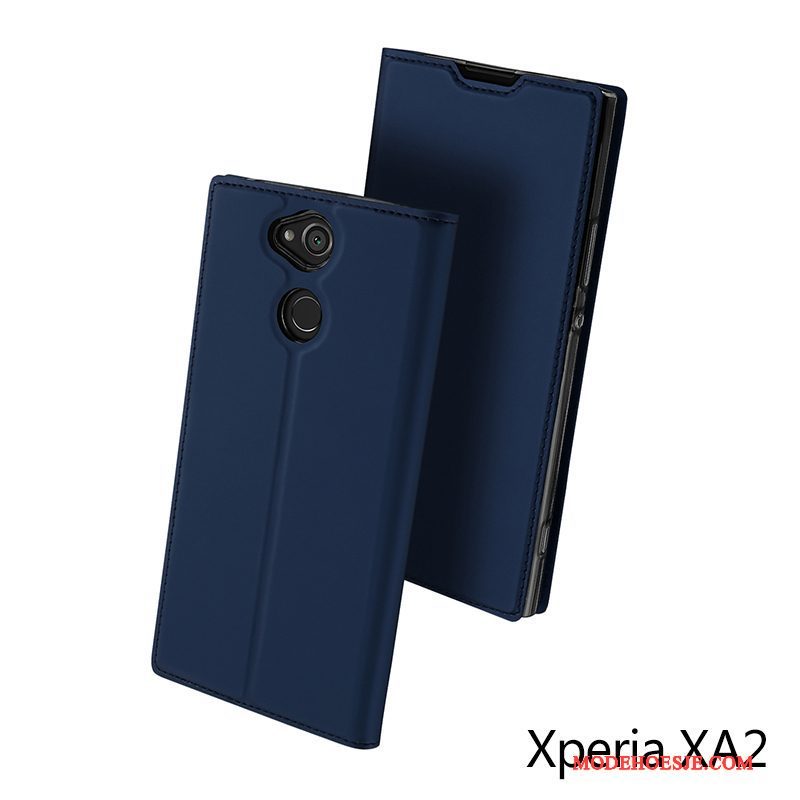 Hoesje Sony Xperia Xa2 Bescherming Anti-falltelefoon, Hoes Sony Xperia Xa2 Zakken Kaart Goud