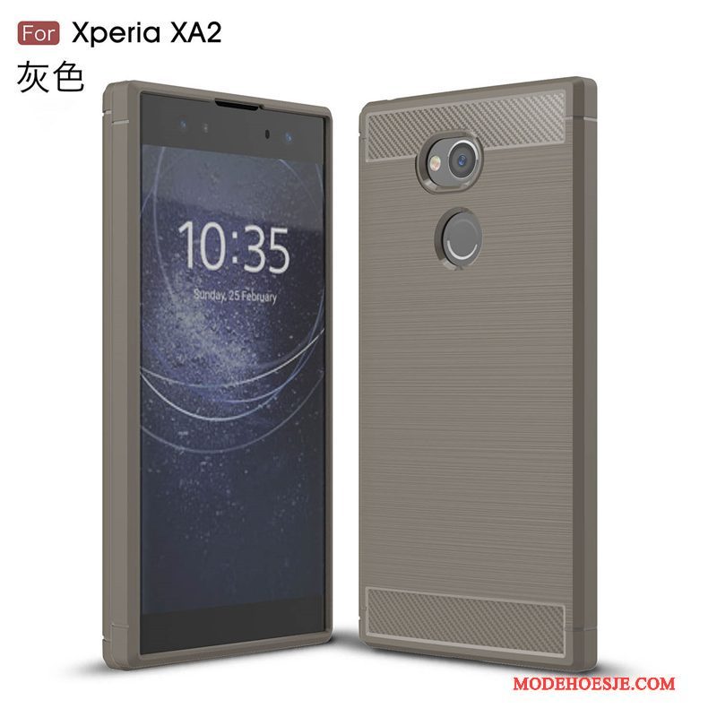 Hoesje Sony Xperia Xa2 Bescherming Anti-falltelefoon, Hoes Sony Xperia Xa2 Zakken Rood Patroon