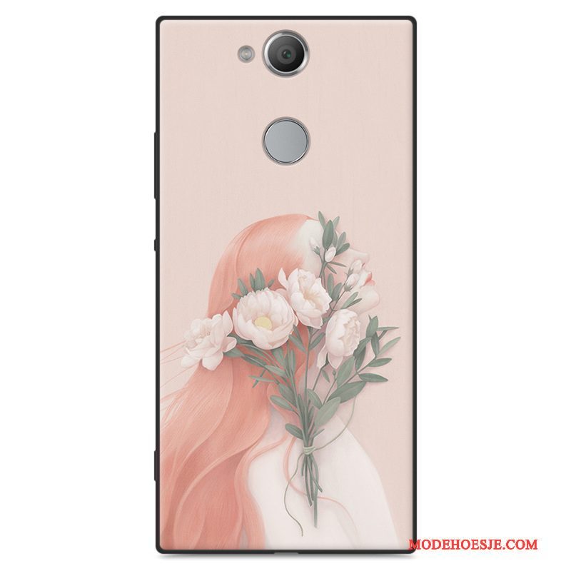 Hoesje Sony Xperia Xa2 Ultra Siliconen Lichttelefoon, Hoes Sony Xperia Xa2 Ultra Zakken Anti-fall Groen