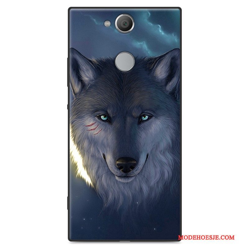 Hoesje Sony Xperia Xa2 Ultra Zacht Anti-fall Schrobben, Hoes Sony Xperia Xa2 Ultra Spotprent Telefoon Trend