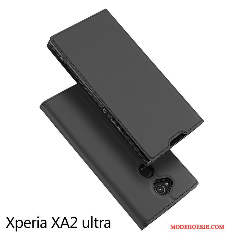 Hoesje Sony Xperia Xa2 Ultra Zakken Goud Anti-fall, Hoes Sony Xperia Xa2 Ultra Leer Trendtelefoon