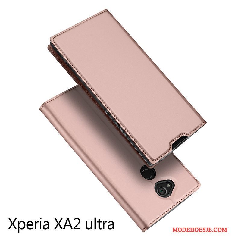 Hoesje Sony Xperia Xa2 Ultra Zakken Goud Anti-fall, Hoes Sony Xperia Xa2 Ultra Leer Trendtelefoon
