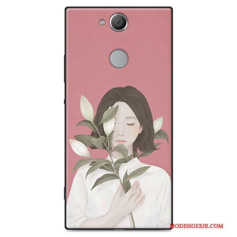 Hoesje Sony Xperia Xa2 Zacht Lichtblauw Kunst, Hoes Sony Xperia Xa2 Zakken Telefoon Schrobben