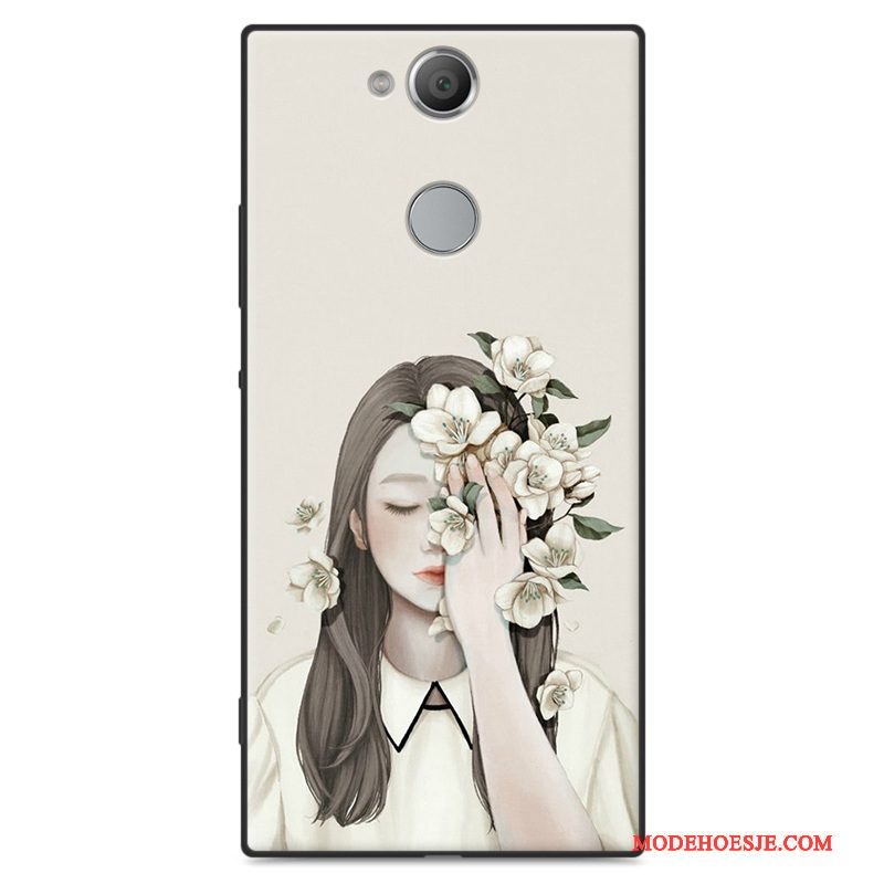 Hoesje Sony Xperia Xa2 Zacht Lichtblauw Kunst, Hoes Sony Xperia Xa2 Zakken Telefoon Schrobben