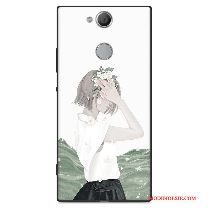 Hoesje Sony Xperia Xa2 Zacht Lichtblauw Kunst, Hoes Sony Xperia Xa2 Zakken Telefoon Schrobben