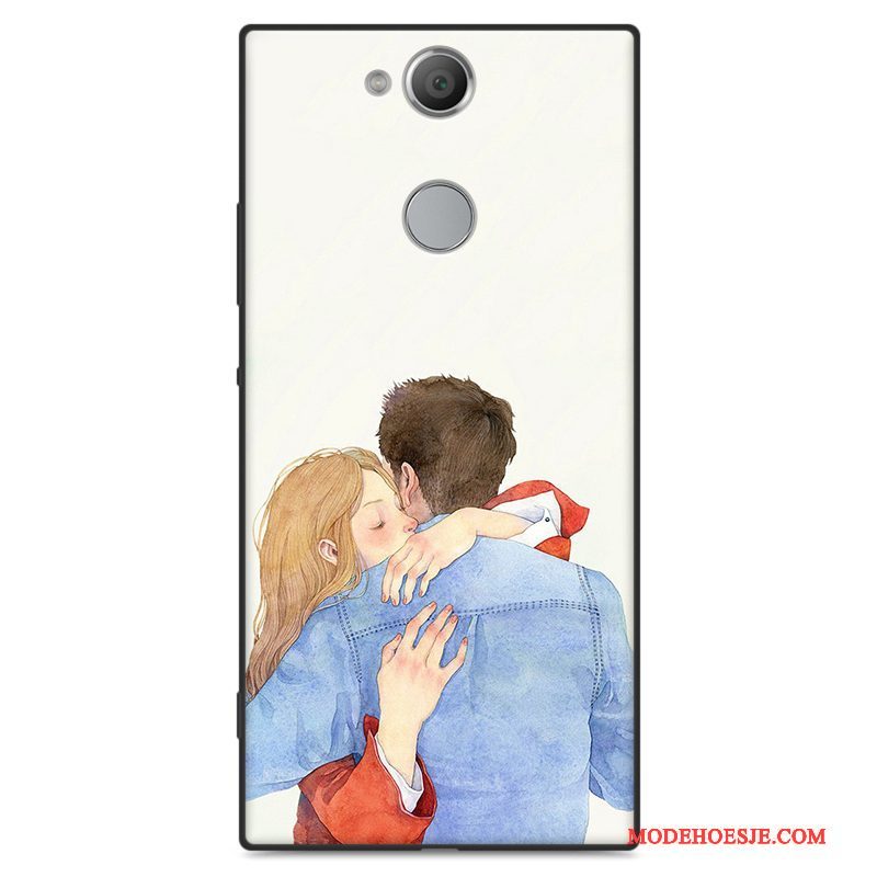 Hoesje Sony Xperia Xa2 Zacht Lichtblauw Kunst, Hoes Sony Xperia Xa2 Zakken Telefoon Schrobben