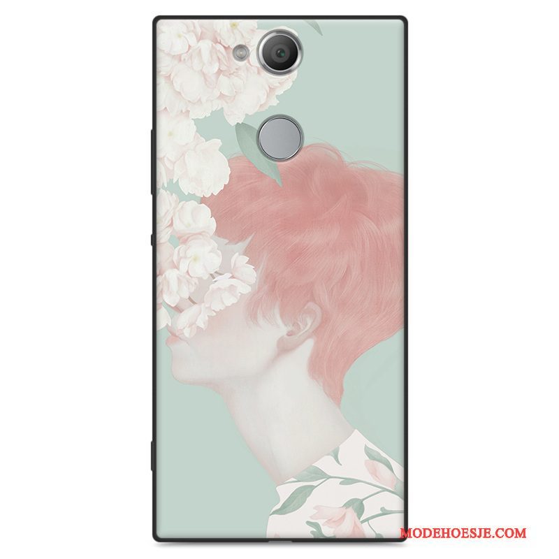 Hoesje Sony Xperia Xa2 Zacht Lichtblauw Kunst, Hoes Sony Xperia Xa2 Zakken Telefoon Schrobben