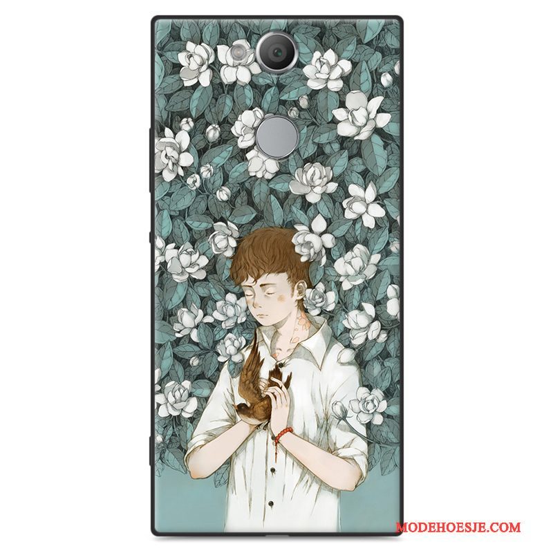 Hoesje Sony Xperia Xa2 Zacht Lichtblauw Kunst, Hoes Sony Xperia Xa2 Zakken Telefoon Schrobben