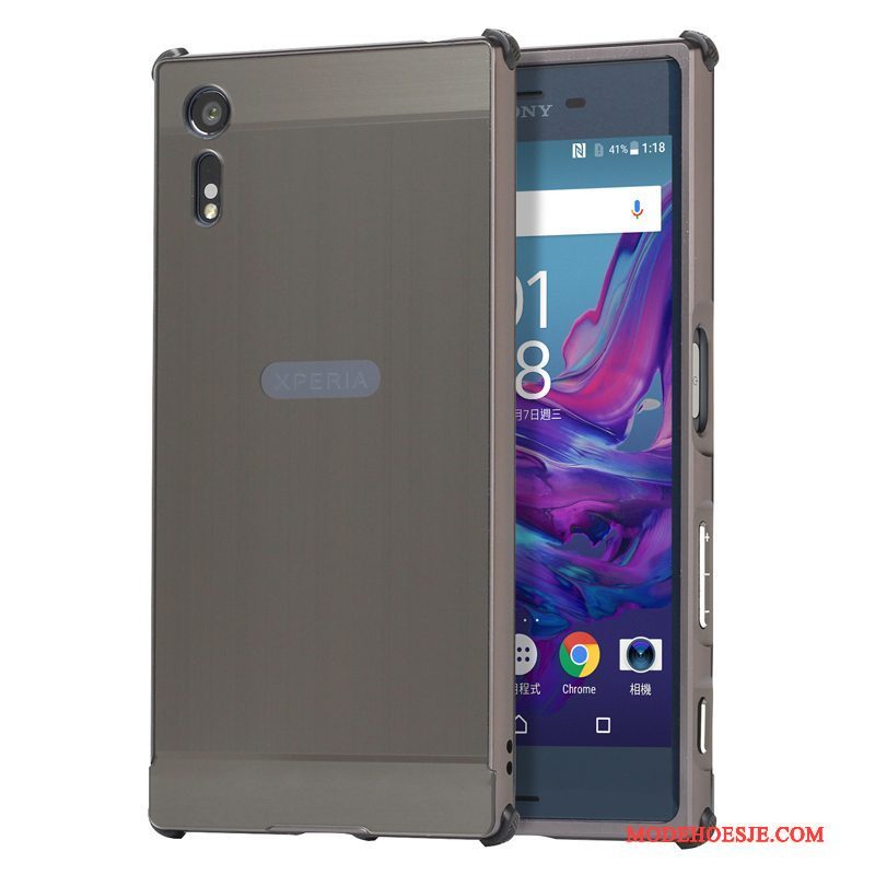 Hoesje Sony Xperia Xz Metaal Trend Omlijsting, Hoes Sony Xperia Xz Bescherming Rozetelefoon