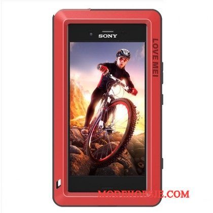 Hoesje Sony Xperia Xz Premium Bescherming Geel Anti-fall, Hoes Sony Xperia Xz Premium Metaal Telefoon Drie Verdedigingen