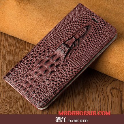 Hoesje Sony Xperia Xz Premium Leer Anti-fall Pas, Hoes Sony Xperia Xz Premium Folio Khaki Bedrijf