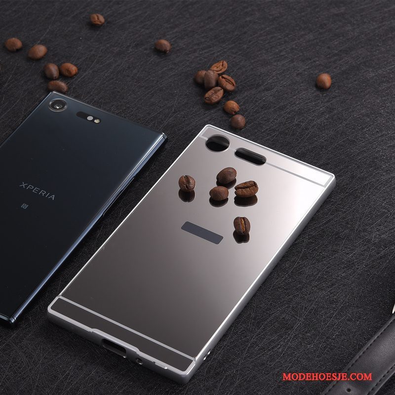 Hoesje Sony Xperia Xz Premium Metaal Rozetelefoon, Hoes Sony Xperia Xz Premium Bescherming Omlijsting Anti-fall