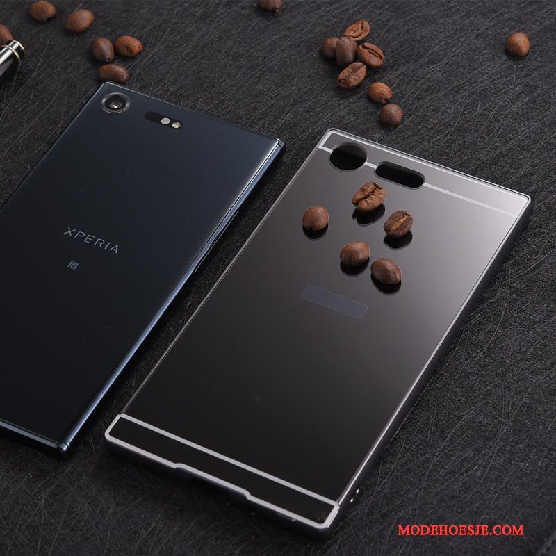 Hoesje Sony Xperia Xz Premium Metaal Rozetelefoon, Hoes Sony Xperia Xz Premium Bescherming Omlijsting Anti-fall