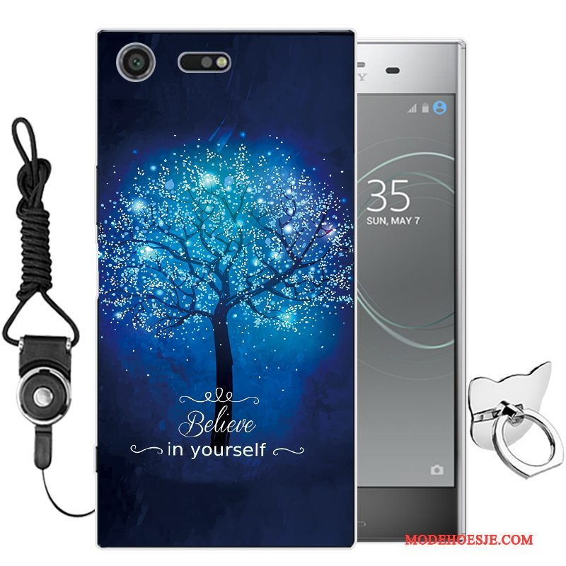Hoesje Sony Xperia Xz Premium Spotprent Telefoon Groen, Hoes Sony Xperia Xz Premium Zacht