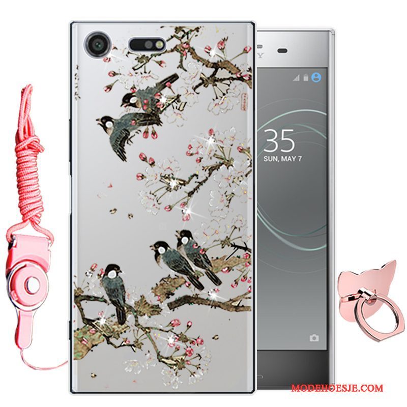 Hoesje Sony Xperia Xz Premium Spotprent Telefoon Groen, Hoes Sony Xperia Xz Premium Zacht