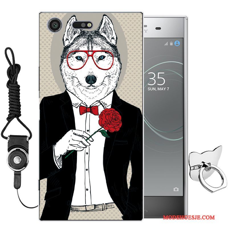 Hoesje Sony Xperia Xz Premium Spotprent Telefoon Groen, Hoes Sony Xperia Xz Premium Zacht