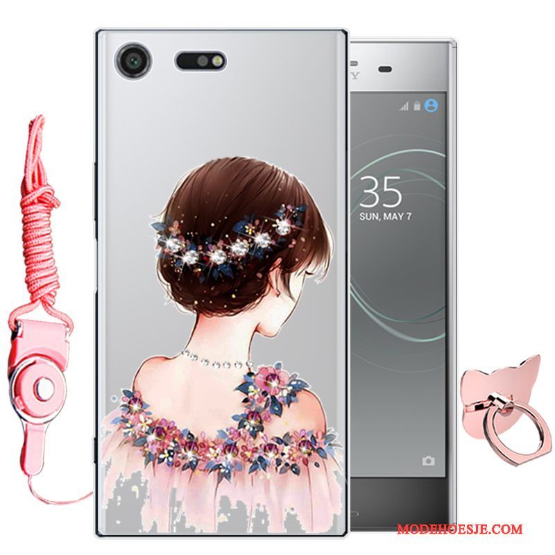 Hoesje Sony Xperia Xz Premium Spotprent Telefoon Groen, Hoes Sony Xperia Xz Premium Zacht